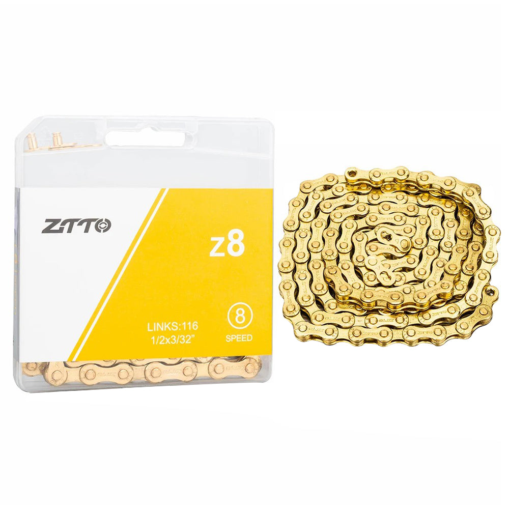 ZTTO z8 Carbon Steel Bicycle Chain 8-Speed 116 Links Mountain Road Bike Chain ZTTO z8 Carbon Steel Bicycle Chain 8-Speed 116 Links Mountain Road Bike Chain